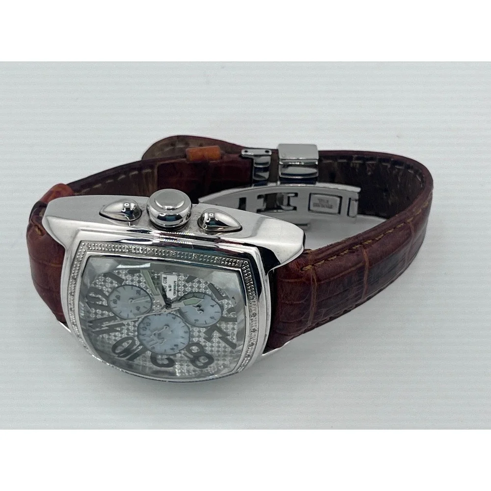 TECHNO COM by Kc Diamond Accent Silver Tone Men's Watch Chronograph‎